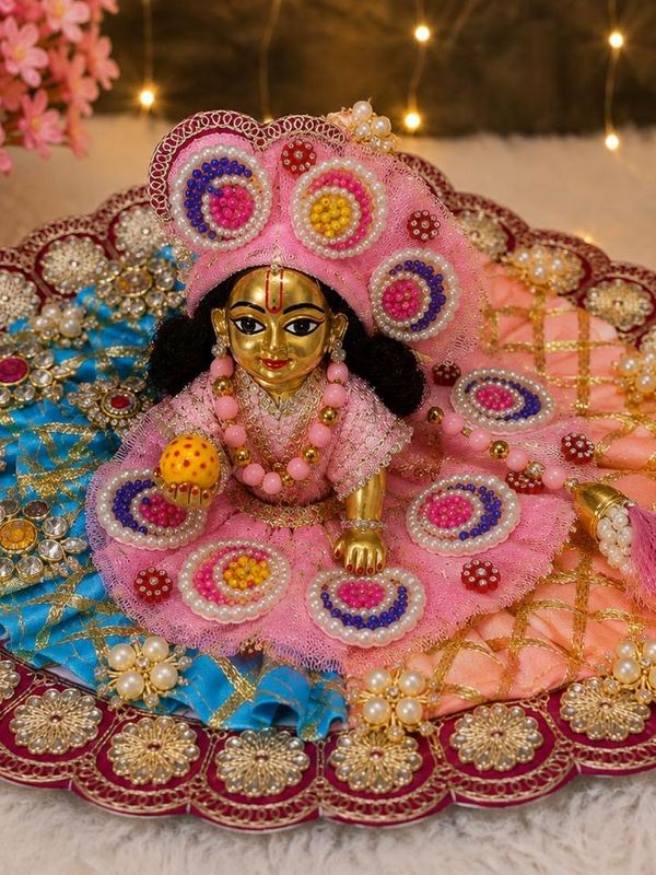 Gulabi Moti — cotton-silk poshak